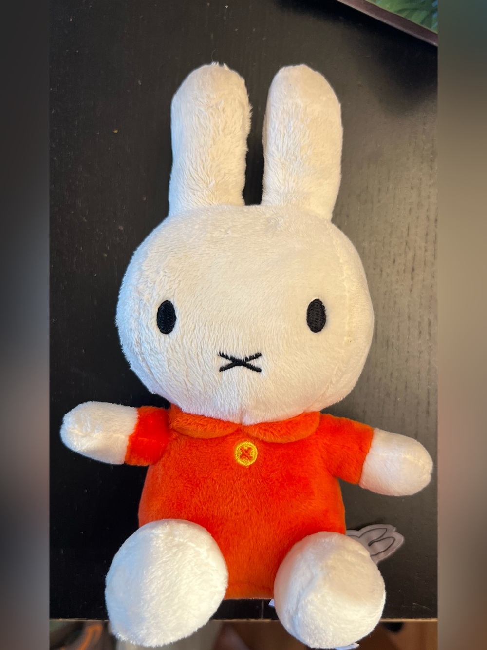 miffy Plush Bunny in White with Orange Outfit 8inches